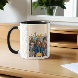 Elegant Photo Bible Verse Beige Mors dag Mugg