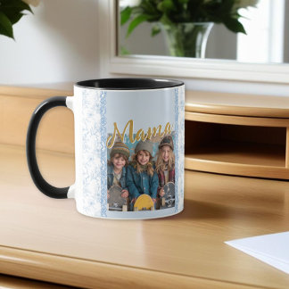 Elegant Photo Bible Verse Blue Mors dag Mugg