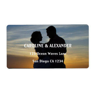 Elegant Photo Bild Sunset Summer Chic Bröllop Fraktsedel