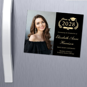 Elegant Photo Black Studenten annons Magnet
