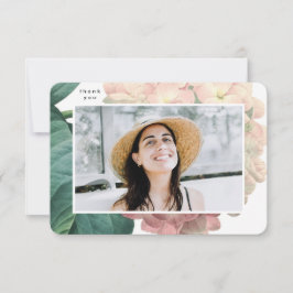 Elegant Photo Blommigt Senior College Grad Tack Kort