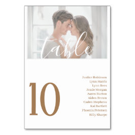 Elegant Photo Bröllop Bord White Bordsnummer