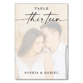 Elegant Photo Bröllop Bordsnummer tretton