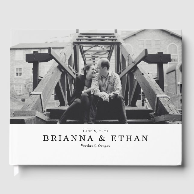 Elegant Photo Bröllop Gästböcker (Framsida)