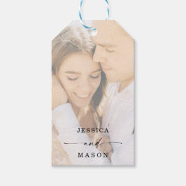 Elegant Photo Bröllop Guest Bag VälkomstMärkre Presentetikett