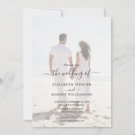 Elegant Photo Bröllop Inbjudningar