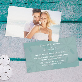 Elegant Photo Bröllop Information Beach Sand Dolla Tilläggskort