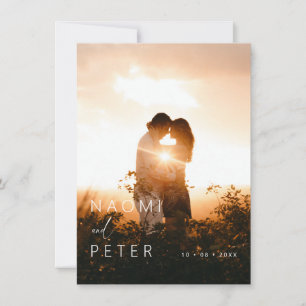 Elegant Photo Bröllop spara datum Card Inbjudningar