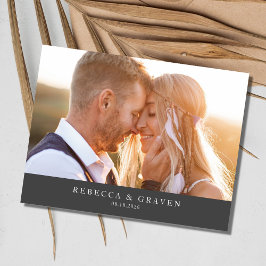 Elegant Photo Bröllop spara datum Meddelande Vykort