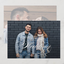 Elegant Photo Bröllop Spara Datumet