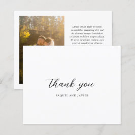 Elegant Photo Budget Wedding Thank You Card