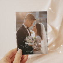 Elegant Photo Calligraphy Bröllop Tack