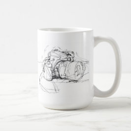 Elegant Photo Camera Sketch Kaffemugg