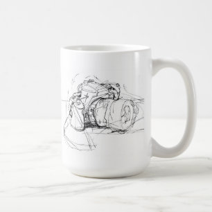 Elegant Photo Camera Sketch Kaffemugg