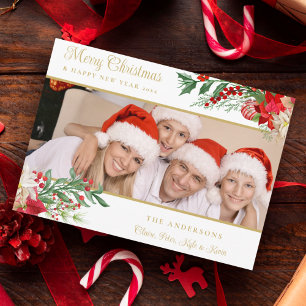 Elegant Photo Classic God jul Poinsettias