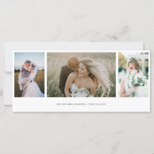 Elegant Photo Collage Bröllop Tack