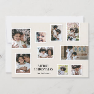 Elegant Photo Collage Modern God jul Ram Julkort