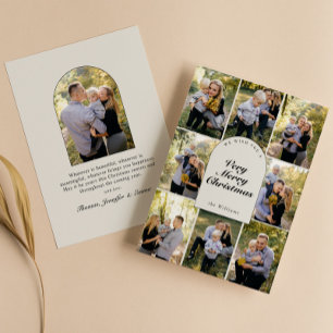 Elegant Photo Collage Script Typography Julkort
