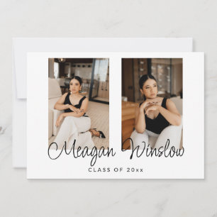 Elegant Photo Collage Studenten annons Inbjudningar