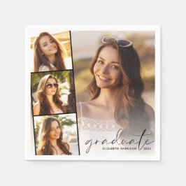 Elegant Photo Collage Studentfest Pappersservett
