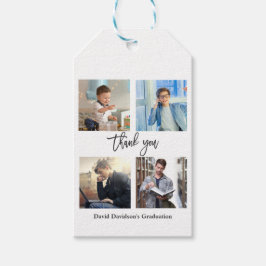 Elegant Photo Collage Studentfest Presentetikett