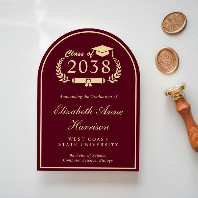 Elegant Photo College Graduation Notice Inbjudningar (Share the pride and excitement of your graduate's achievement with friends and family near and far)