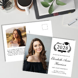 Elegant Photo College Graduation Vykort