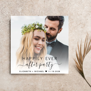 Elegant Photo Cream Wedding Reception Inbjudningar