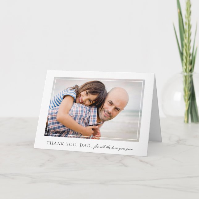 Elegant Photo Fars dag Card Ram Kort (Framsida)