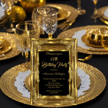 Elegant Photo Födelsedagsfest Royal Guld Gems