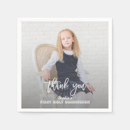 Elegant Photo Girl Guld Kor First Heliga Communion Pappersservett