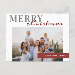Elegant Photo God jul Family Vykort