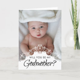 Elegant Photo Godmother Proposal Kort