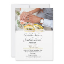 Elegant Photo Guld Färgad Simple Wedding Investiga