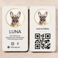 Elegant Photo Guld Hund Pet Social Media QR-kod