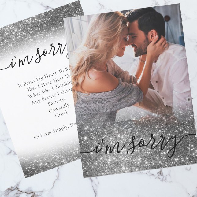 Elegant Photo I är ett kort för ursäkt. (Skapare uppladdad)