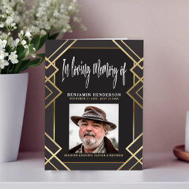 Elegant Photo In Loving Memory Funeral Program