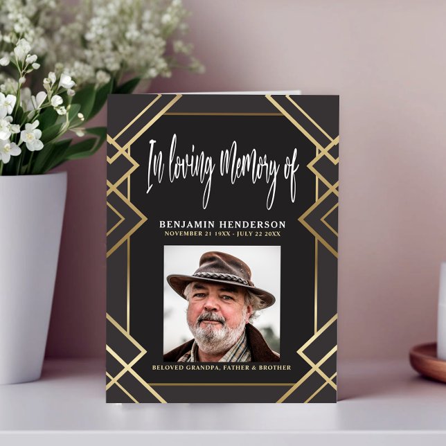Elegant Photo In Loving Memory Funeral Program (Skapare uppladdad)