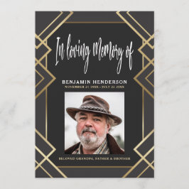 Elegant Photo in Loving Memory Funeral Program