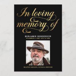 Elegant Photo in Loving Memory Funeral Program
