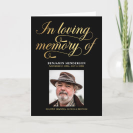 Elegant Photo in Loving Memory Funeral Program