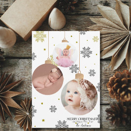 Elegant Photo jul Ornaments & Snöflingor Julkort
