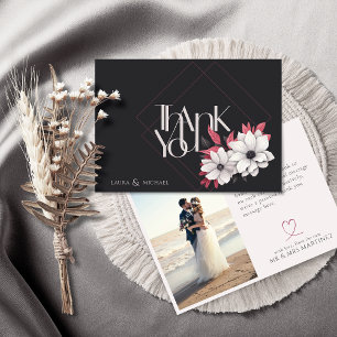 Elegant Photo Magenta - kort med stort tack