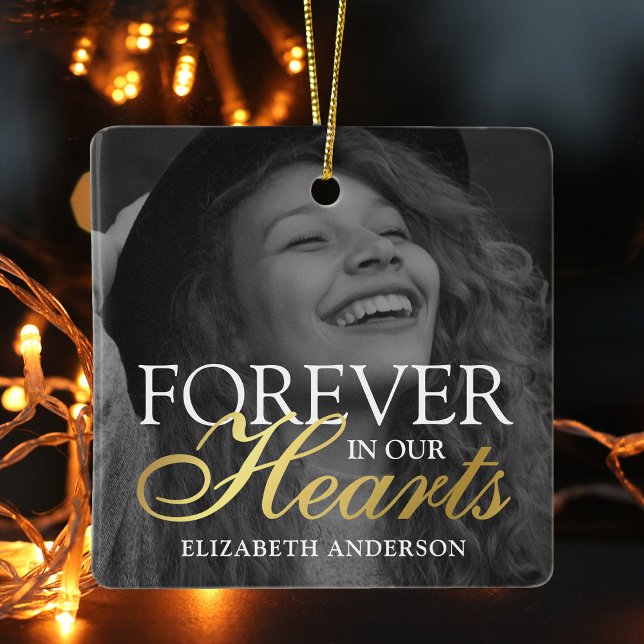 Elegant Photo Memorial-jul Julgransprydnad Keramik (Skapare uppladdad)