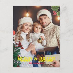 Elegant Photo Merry och Bright jul Helg Vykort