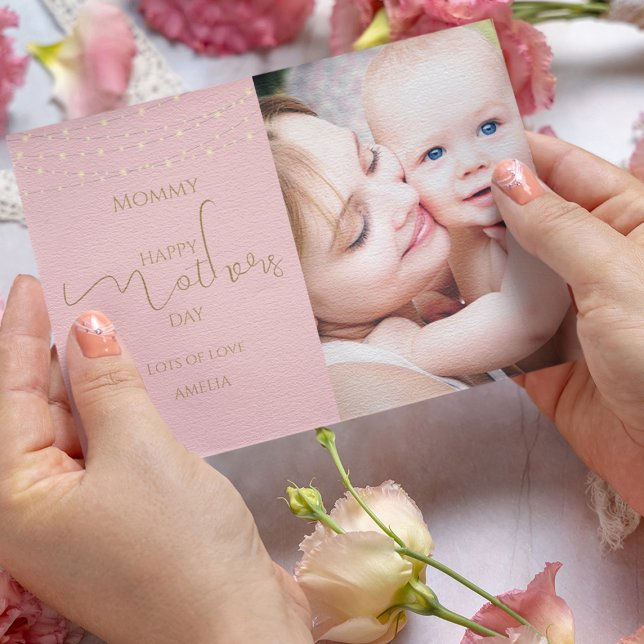 Elegant Photo Mors dag Card Julkort (Skapare uppladdad)