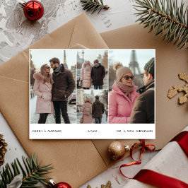 Elegant Photo Newlyed Merry och Married jul Julkort