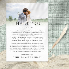 Elegant Photo Overlay Boho Bröllop Tack Kort