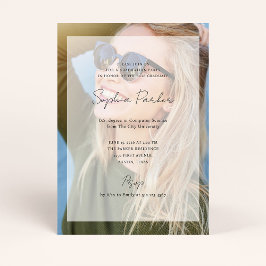 Elegant Photo Overlay | Graduation Party Inbjudningar