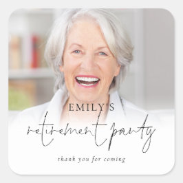 Elegant Photo Overlay Tack Party Fyrkantigt Klistermärke